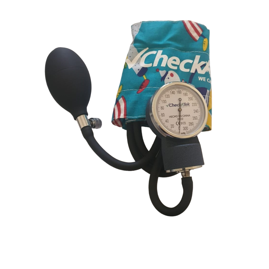 Baumanómetro aneroide pediátrico con 3 brazaletes, Checkatek