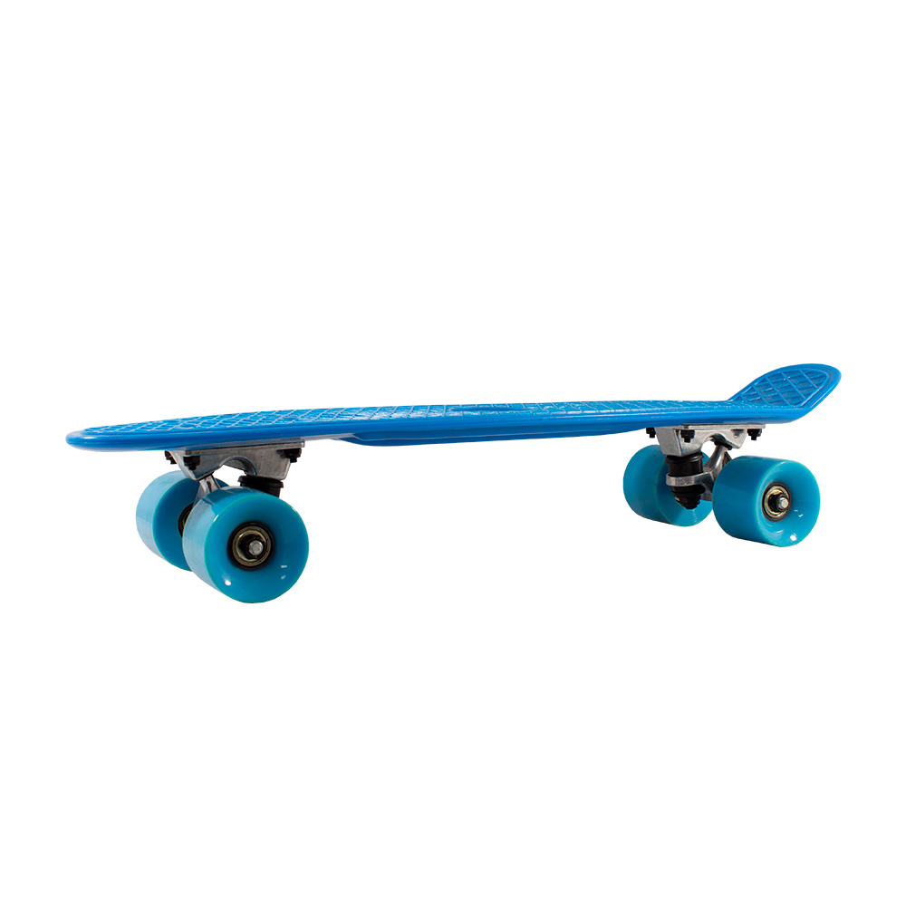 Patineta Skate Penny Clásica Llantas Azul Caras Lisas Poliuretano