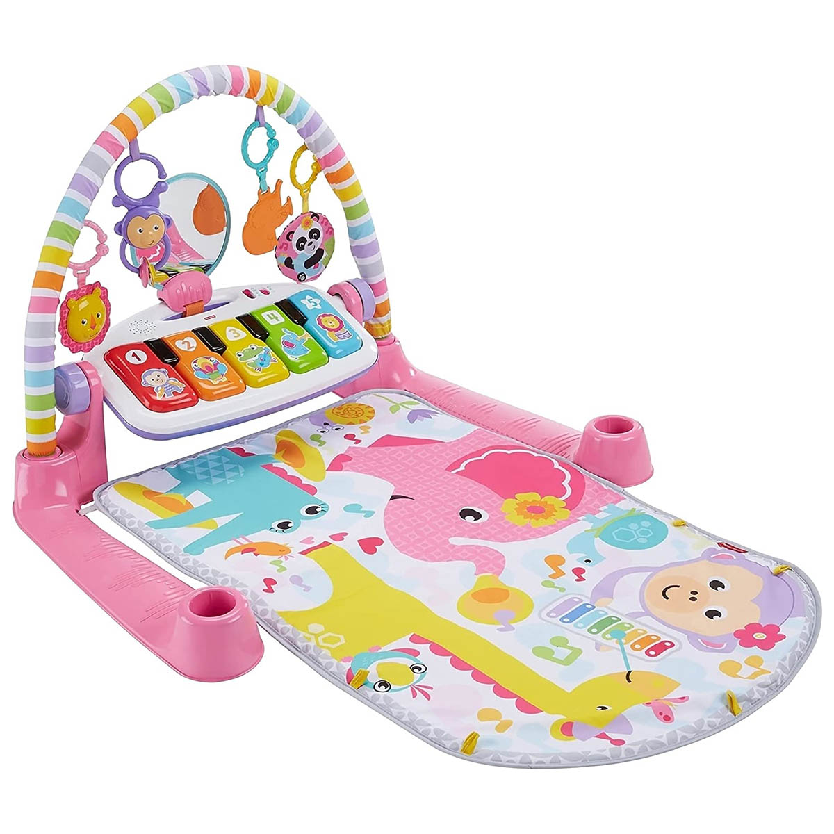 Gimnasio Para Bebe Fisher Price Deluxe Piano Pataditas Musicales FWT26 Rosa