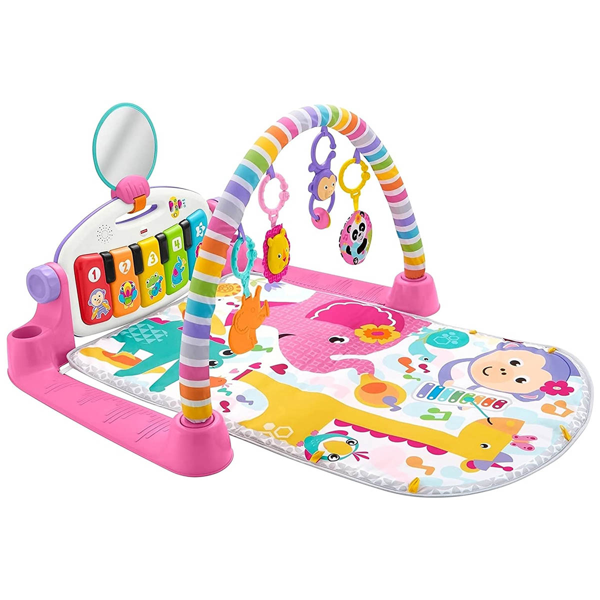Gimnasio Para Bebe Fisher Price Deluxe Piano Pataditas Musicales FWT26 Rosa