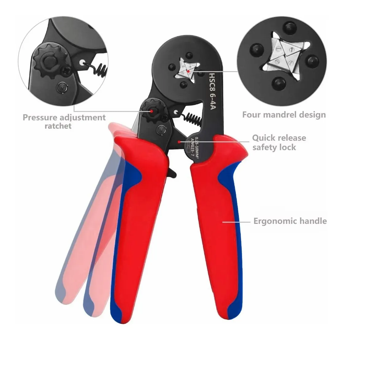Alicate Terminales Crimpador Abrazadera Engarzador 1250 Pzs