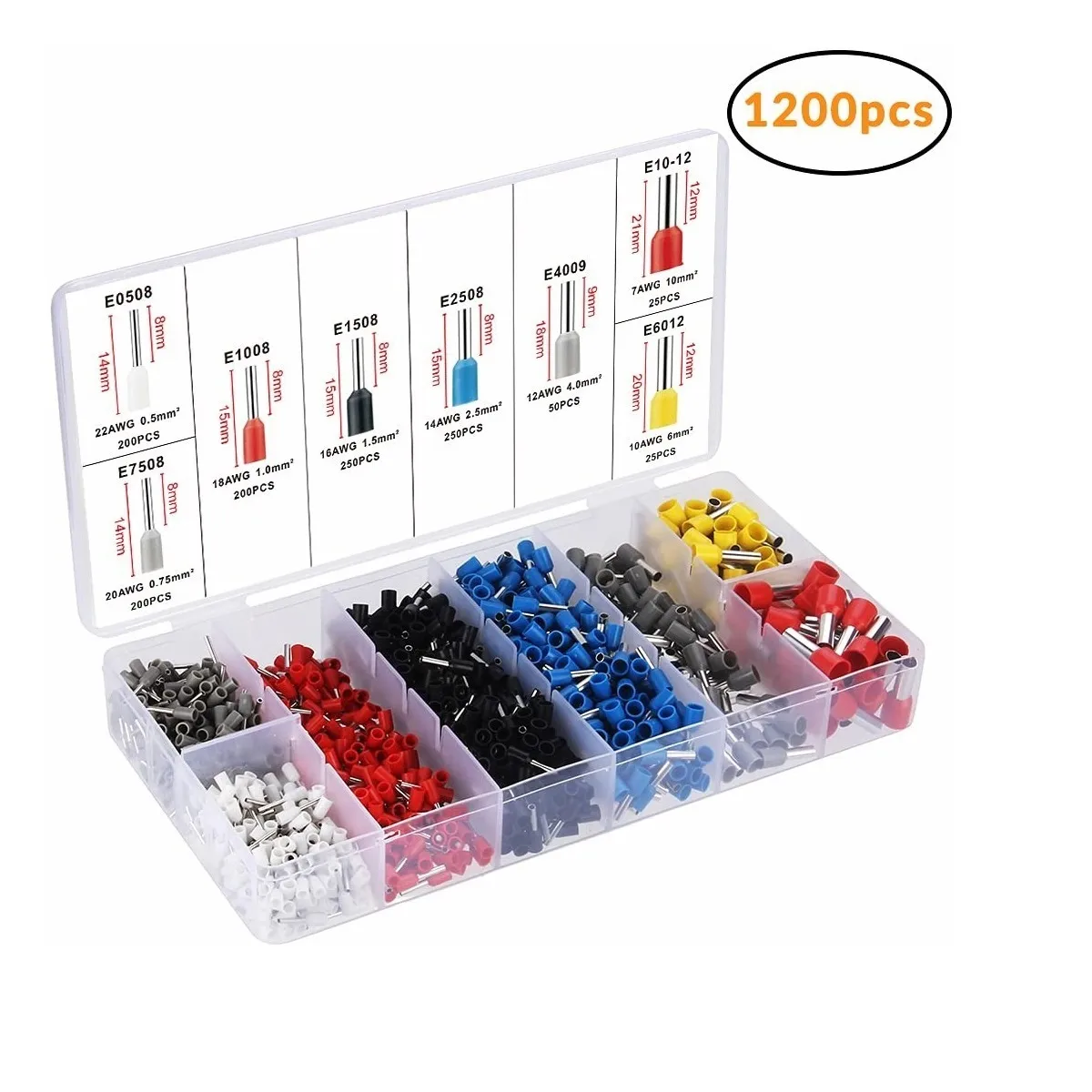 Alicate Terminales Crimpador Abrazadera Engarzador 1250 Pzs