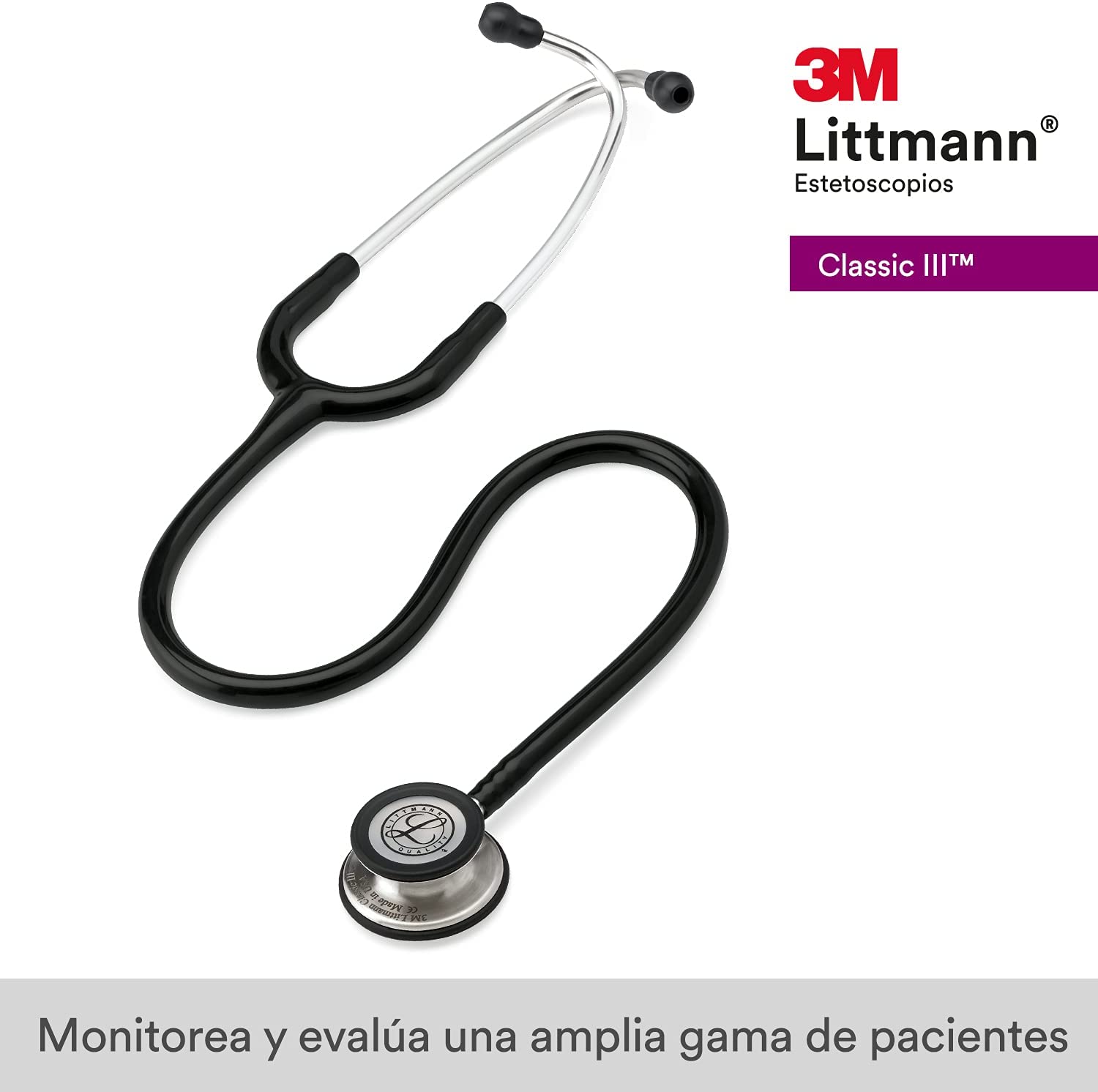 Estetoscopio 3m Littmann Classic Ill 5620 Mecánico Negro