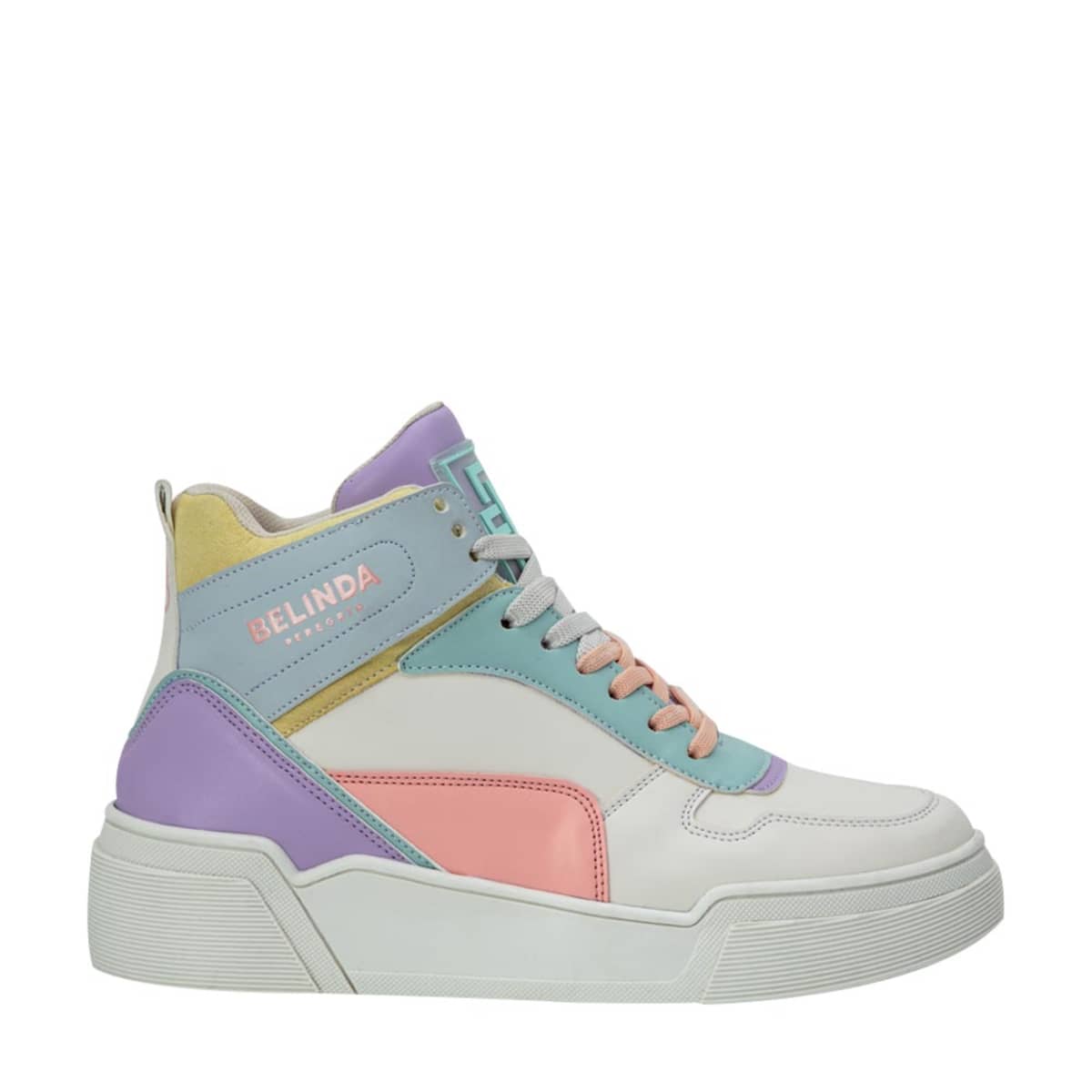Tenis urbanos de plataforma multicolor marca Belinda Pregrin para mujer, mod. 1036507