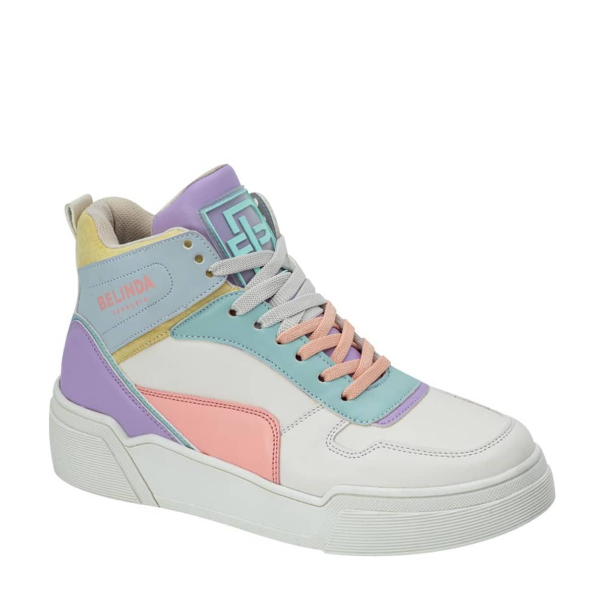 Tenis urbanos de plataforma multicolor marca Belinda Pregrin para mujer, mod. 1036507