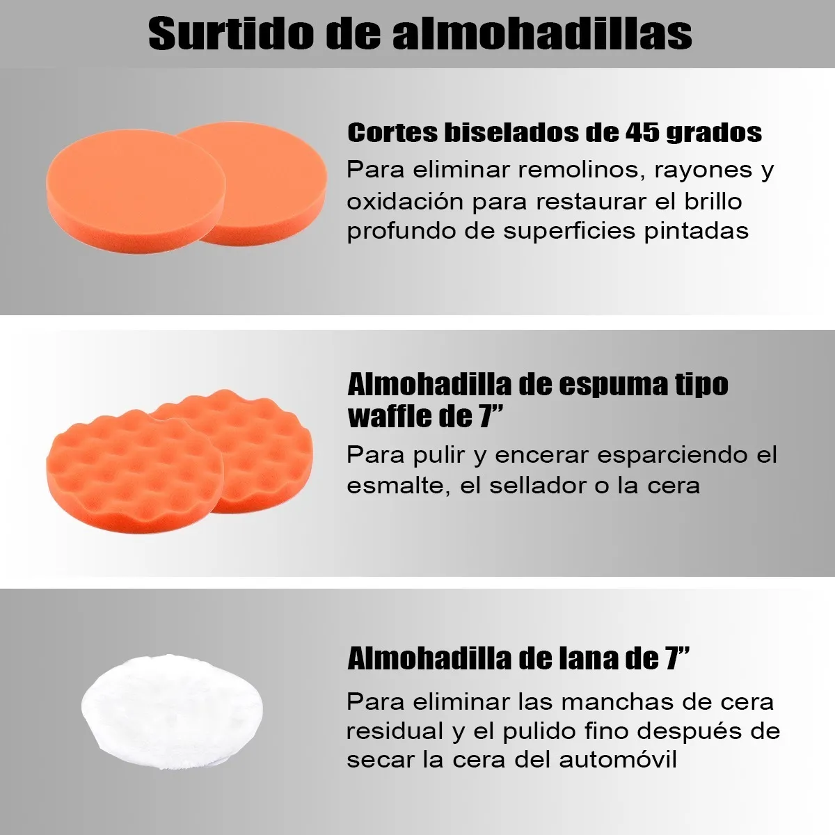 Pulidora Para Autos Pulido Lijado Prof.7 180mm 1400w