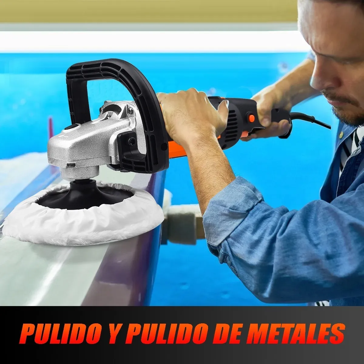 Pulidora Para Autos Pulido Lijado Prof.7 180mm 1400w