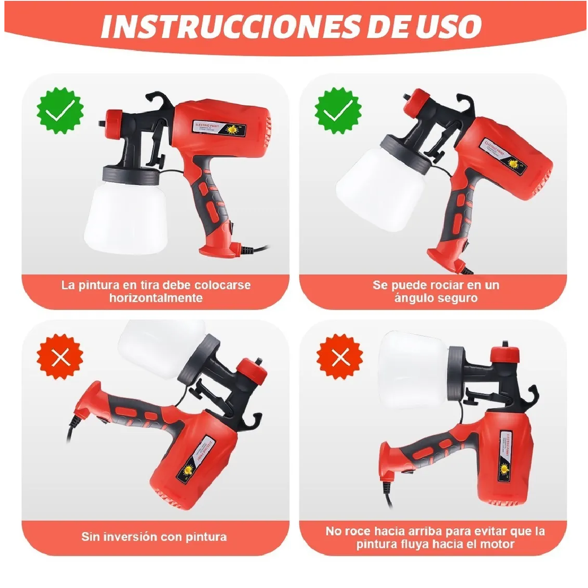 Máquina Para Pistola Eléctrica Para Pintar 110v 550w 950ml
