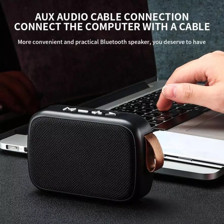 Bocina Portátil Rectangular Negra Altavoz USB Bocina Bluetooth Recargable Inalámbrico