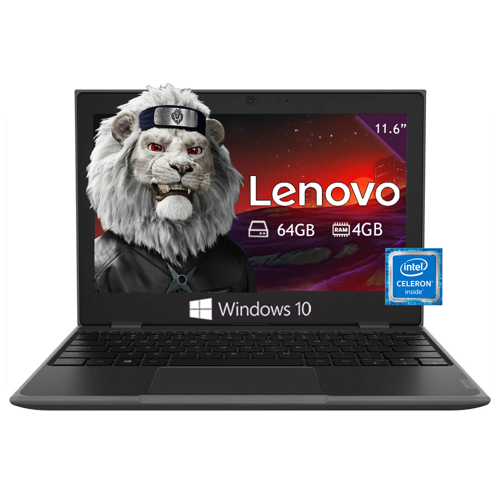 Laptop Lenovo 100e Intel Celeron N4020 4GB/ 64GB Windows 10- Gris Oscuro