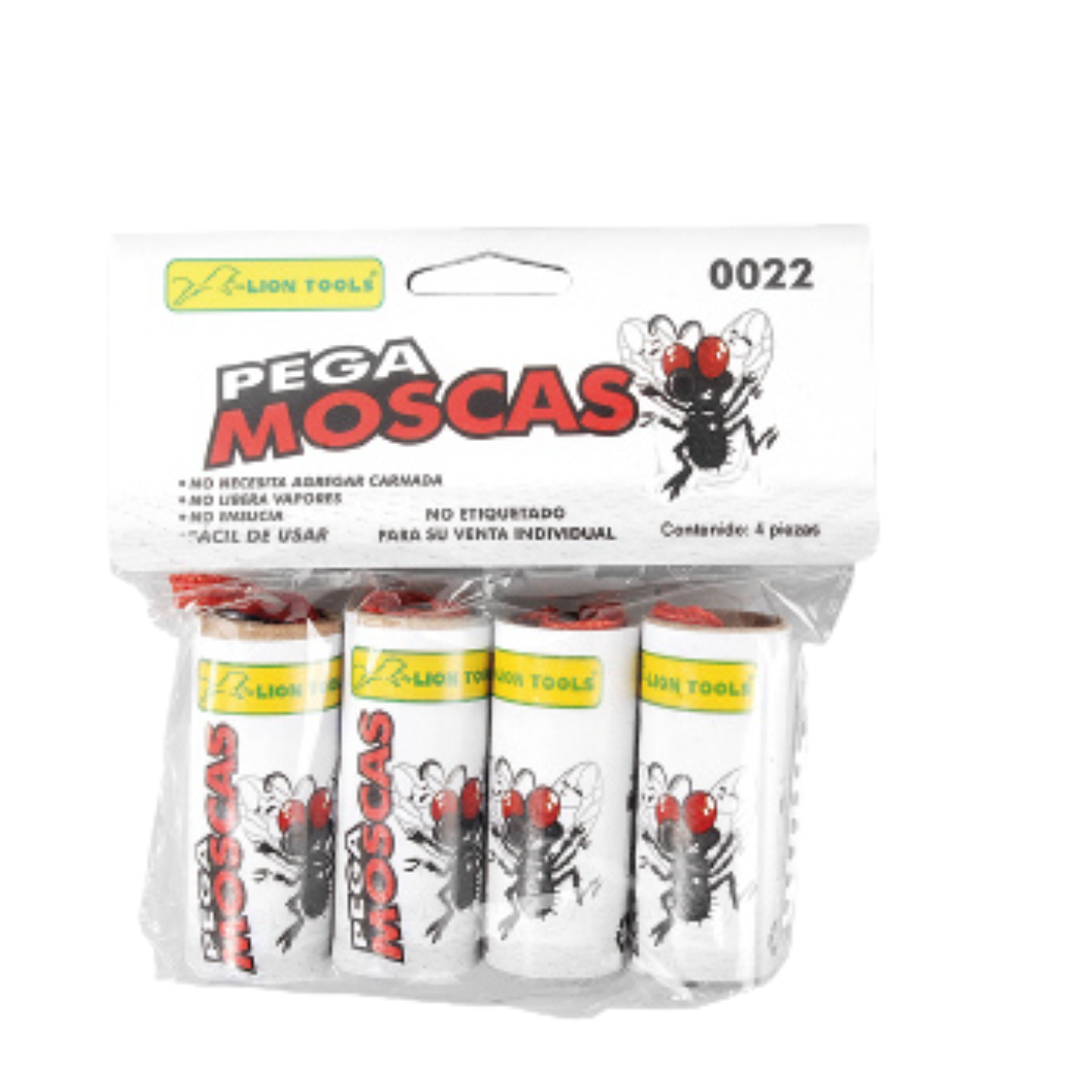 4 Trampa Pega Moscas Tiras No Tóxico Pegamento Pegamoscas Mosca