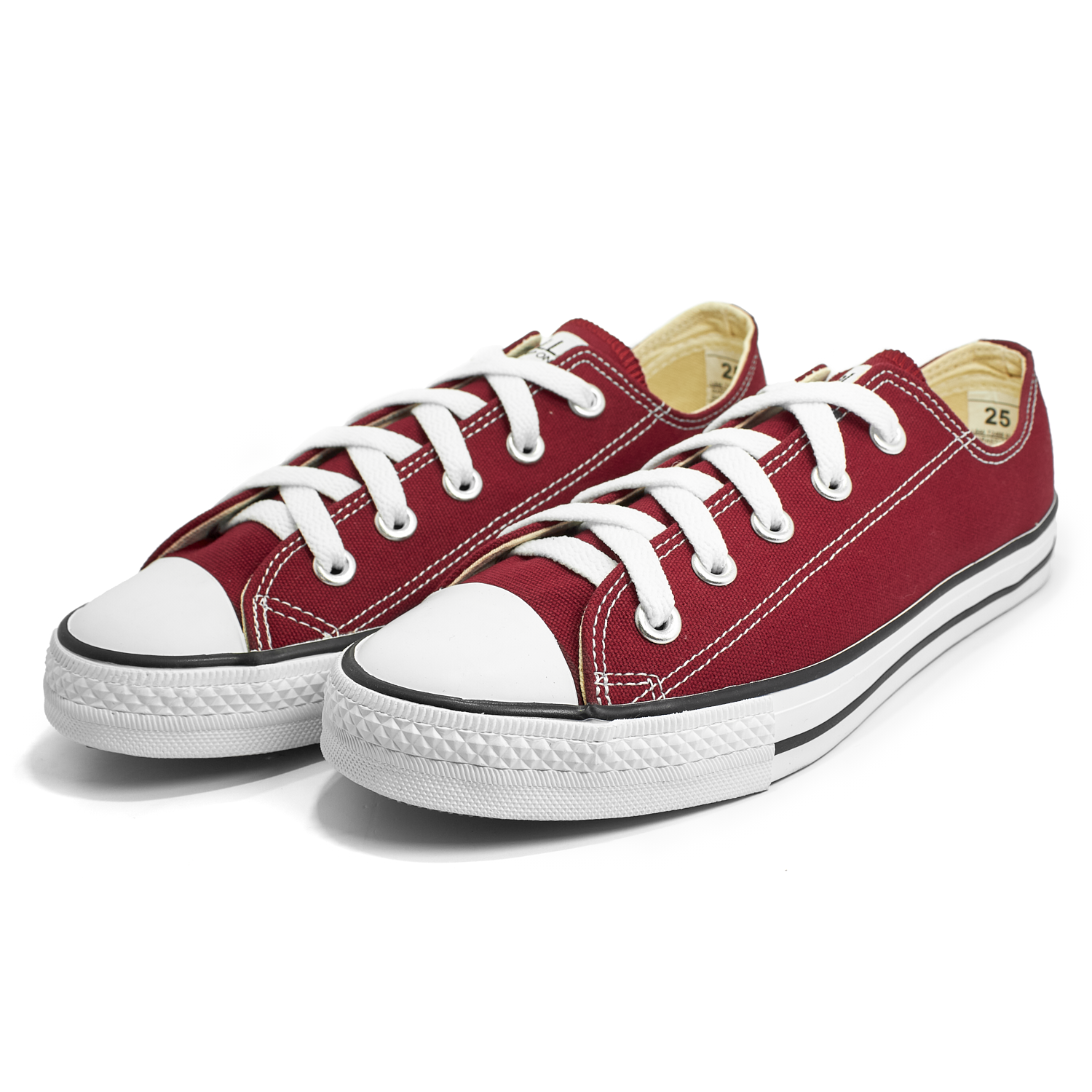 Tenis tipo converse hombre rojos de lona choclo agujetas
