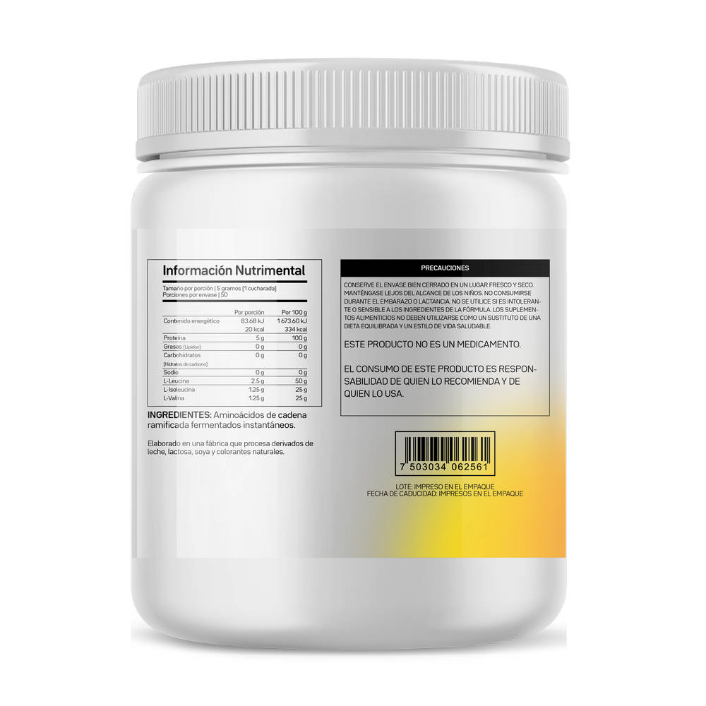 PURE BCAA Aminoácidos de cadena ramificada fermentados instantáneos