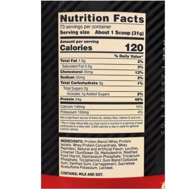 Proteina Whey Gold Standard 100% sabor chocolate 5 lb