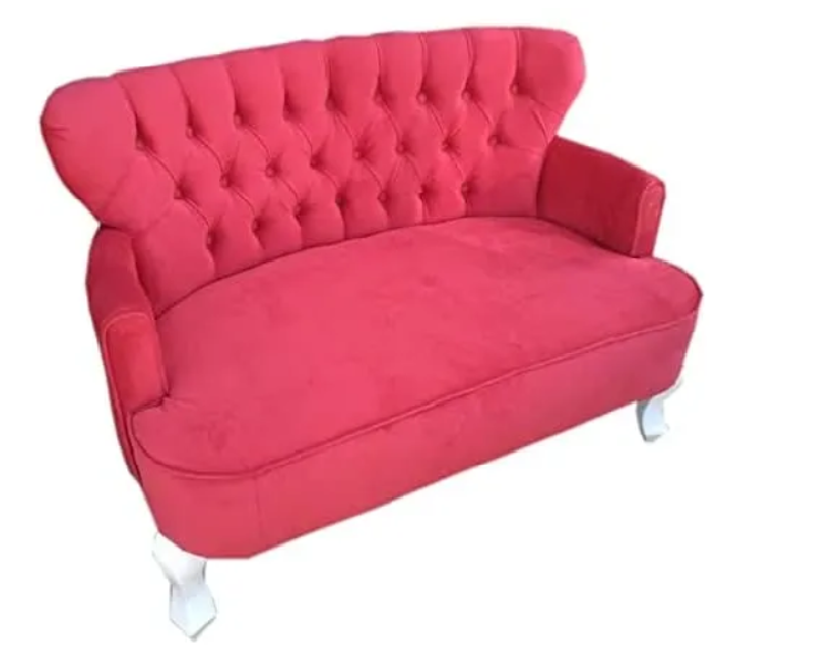 Sillón Sofá Doble capitoneado Vintage Madera 