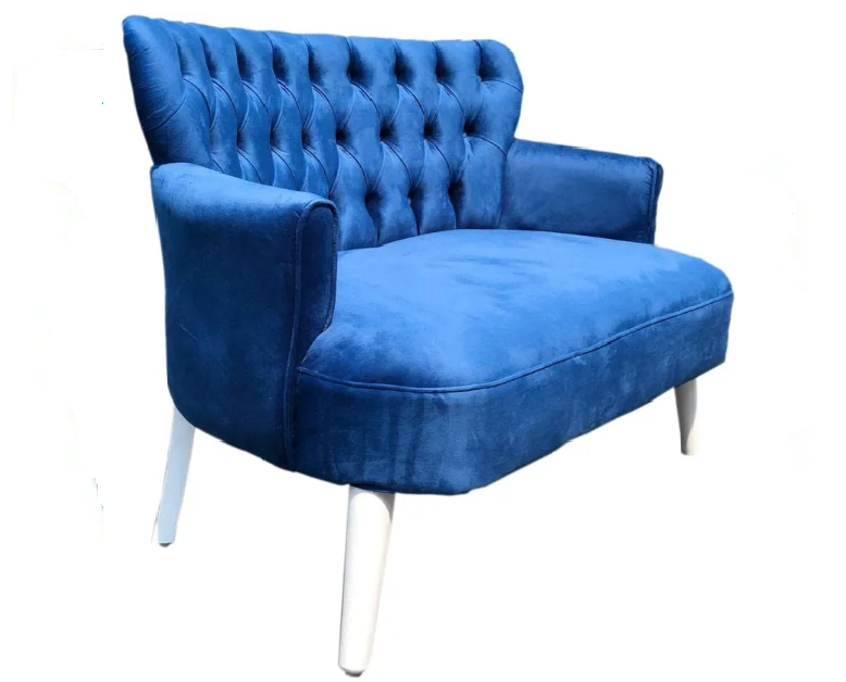 Sillón Sofá Doble capitoneado Vintage Madera 