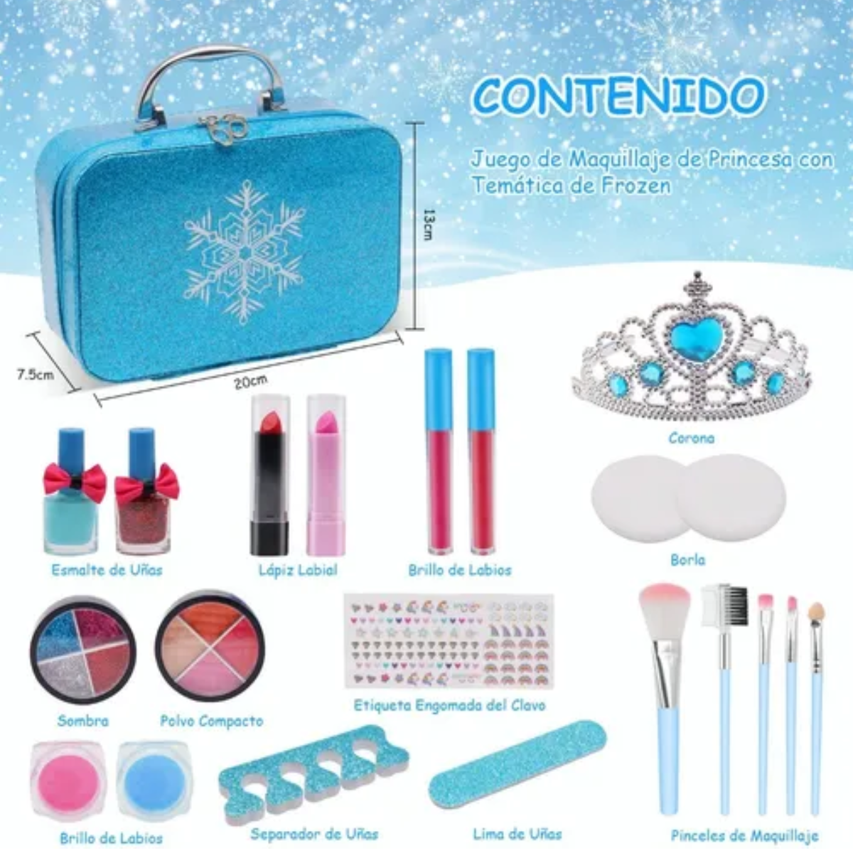 Kit De Maquillaje Para Niñas 21 Pcs