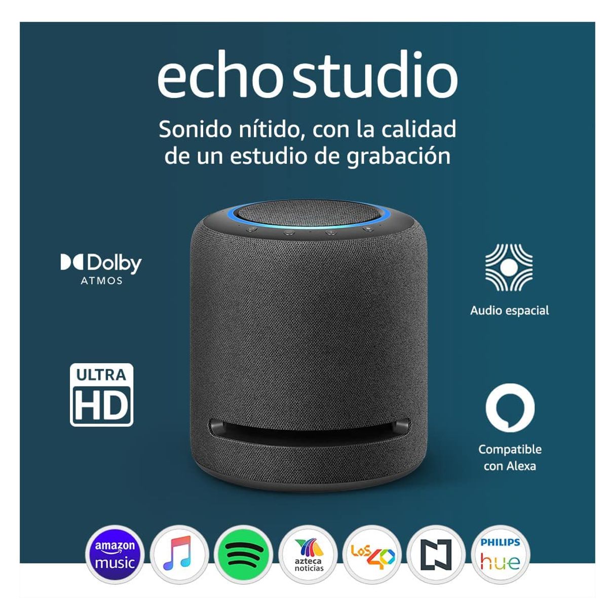 Echo Studio Bocina inteligente de alta fidelidad con Alexa