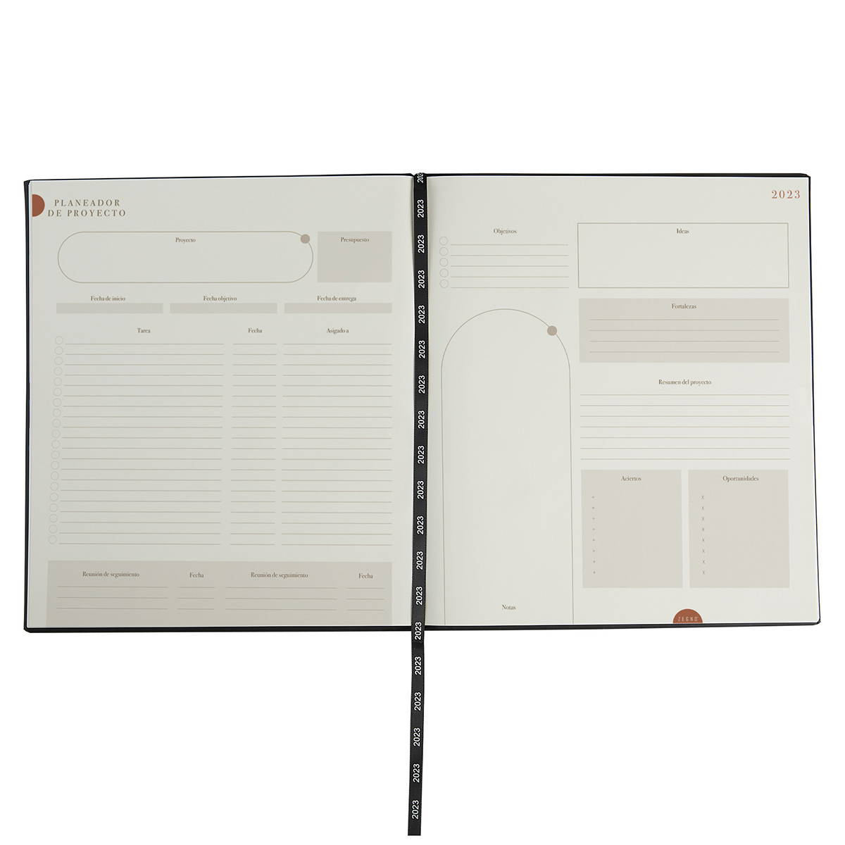 Agenda Ejecutiva Clasica 2023 de escritorio en color Azul marino
