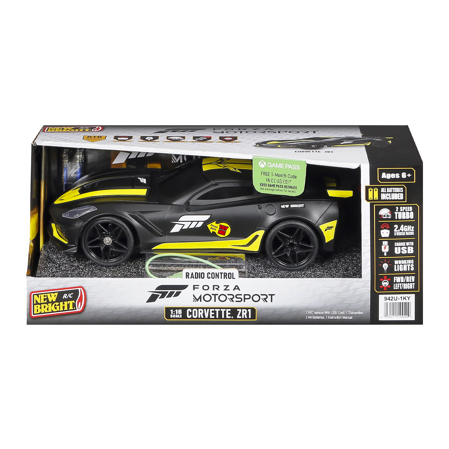 New Bright RC Corvette ZR1 1:16 Control Remoto