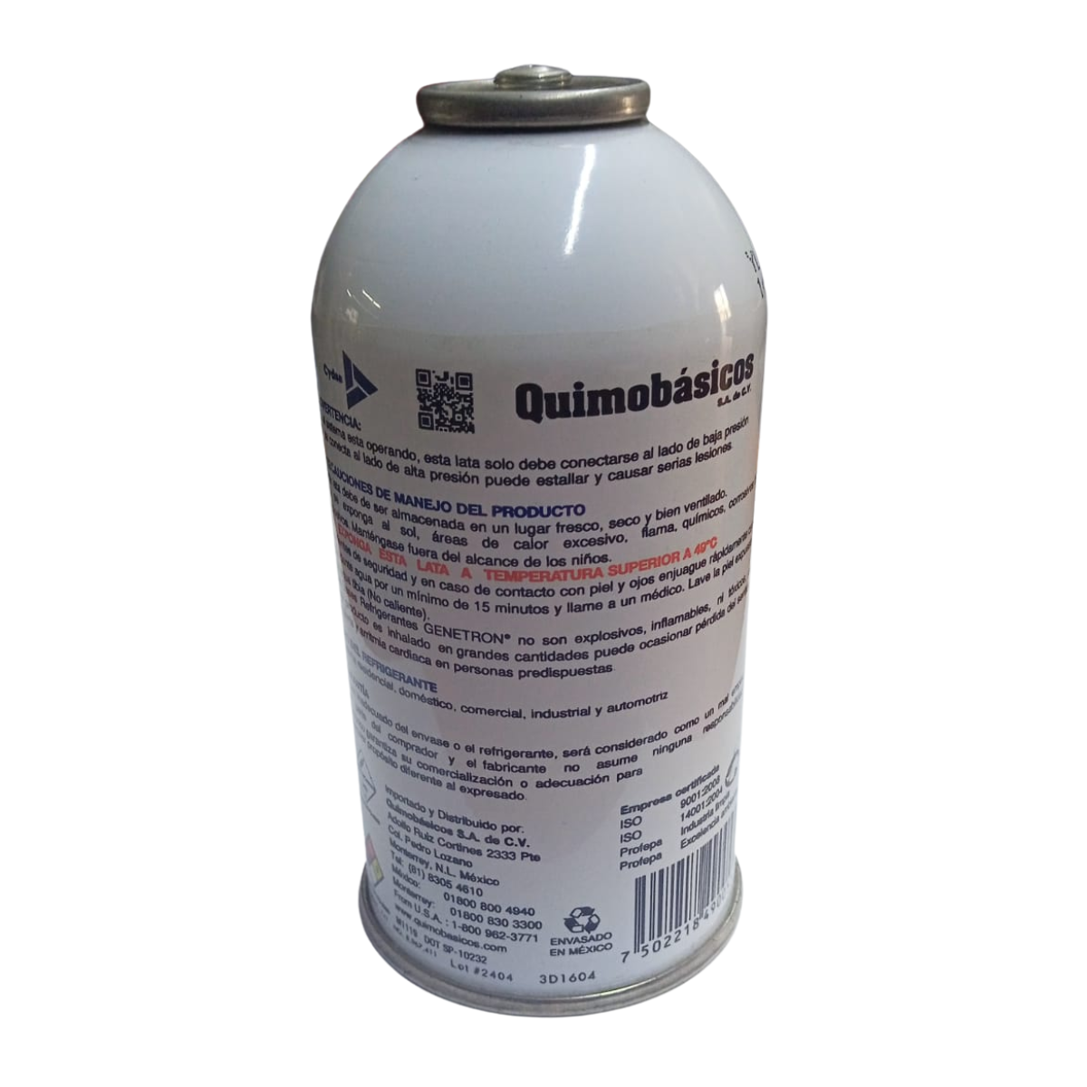 Gas refrigerante Genetron 134A 340gr