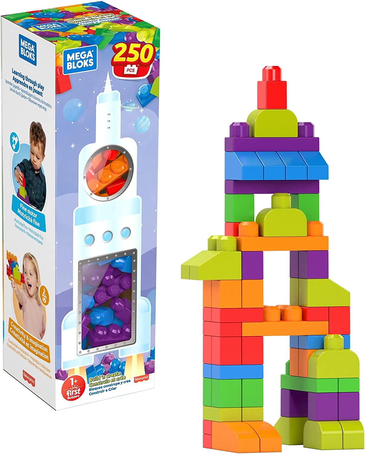 Juguete De Construcción Mega Bloks Construye Y Crea 250 PCS