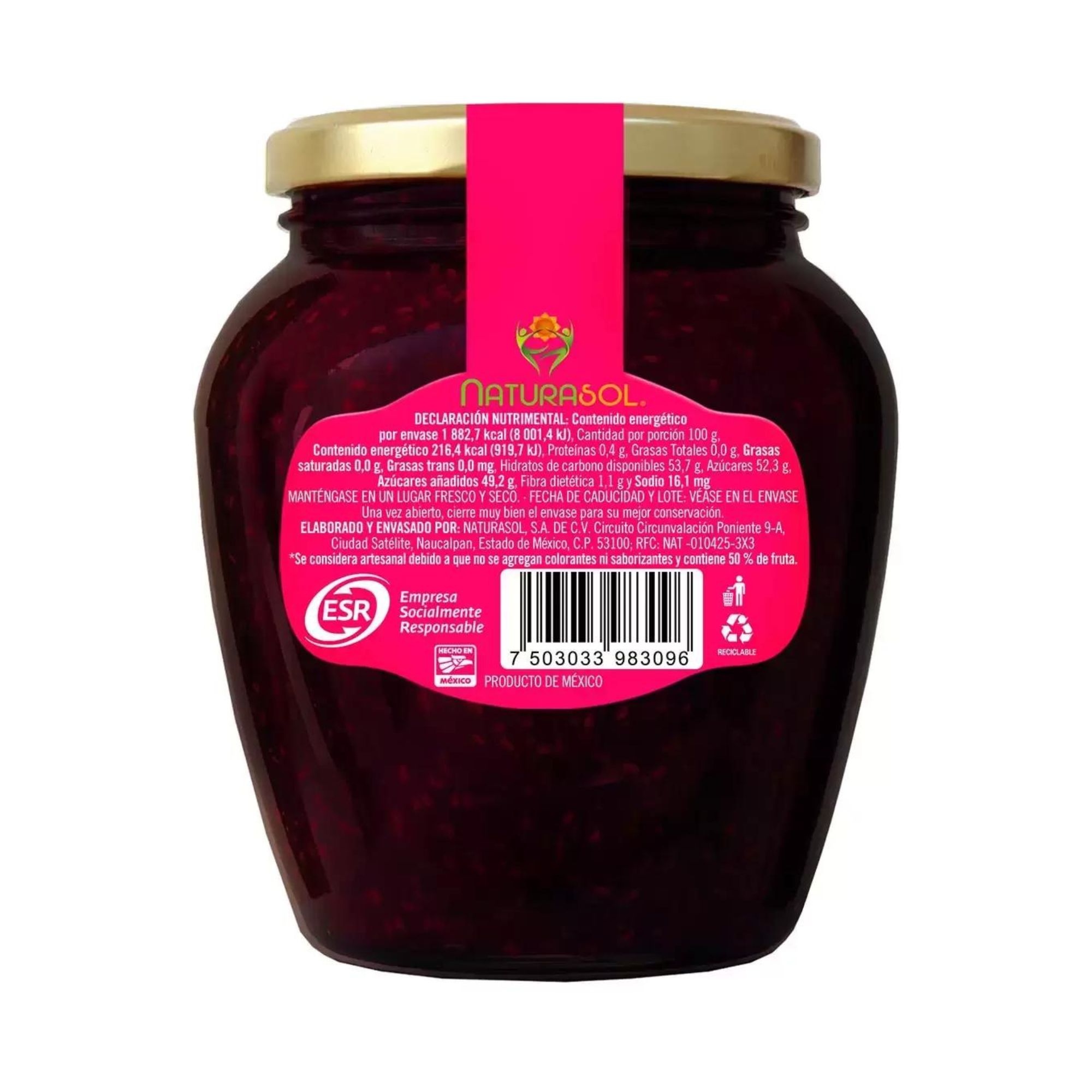 Mermelada de Fresa Artesanal Naturasol 870g