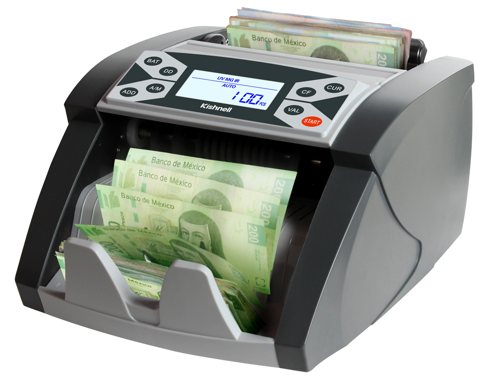 Contador De Billetes Detecta Billete Falso Kishnell Emerald