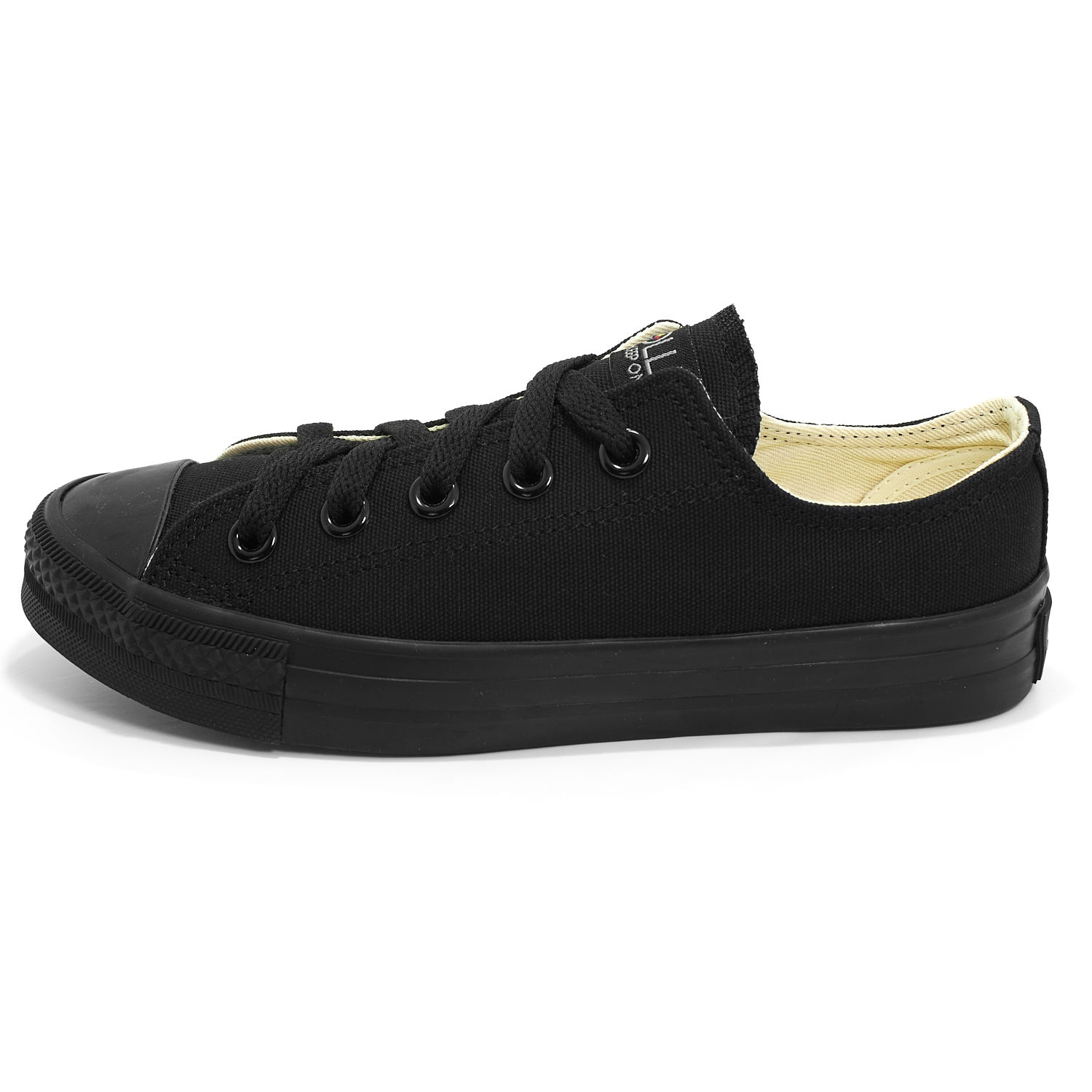 Tenis todos negros clasicos caballero lona choclo agujetas 