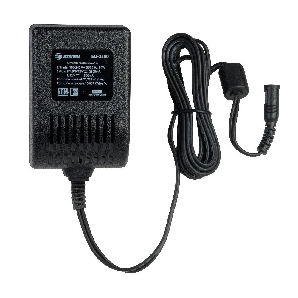 Eliminador Regulado 3 A 12 Vcc 2,5 A Puntas Intercam Steren