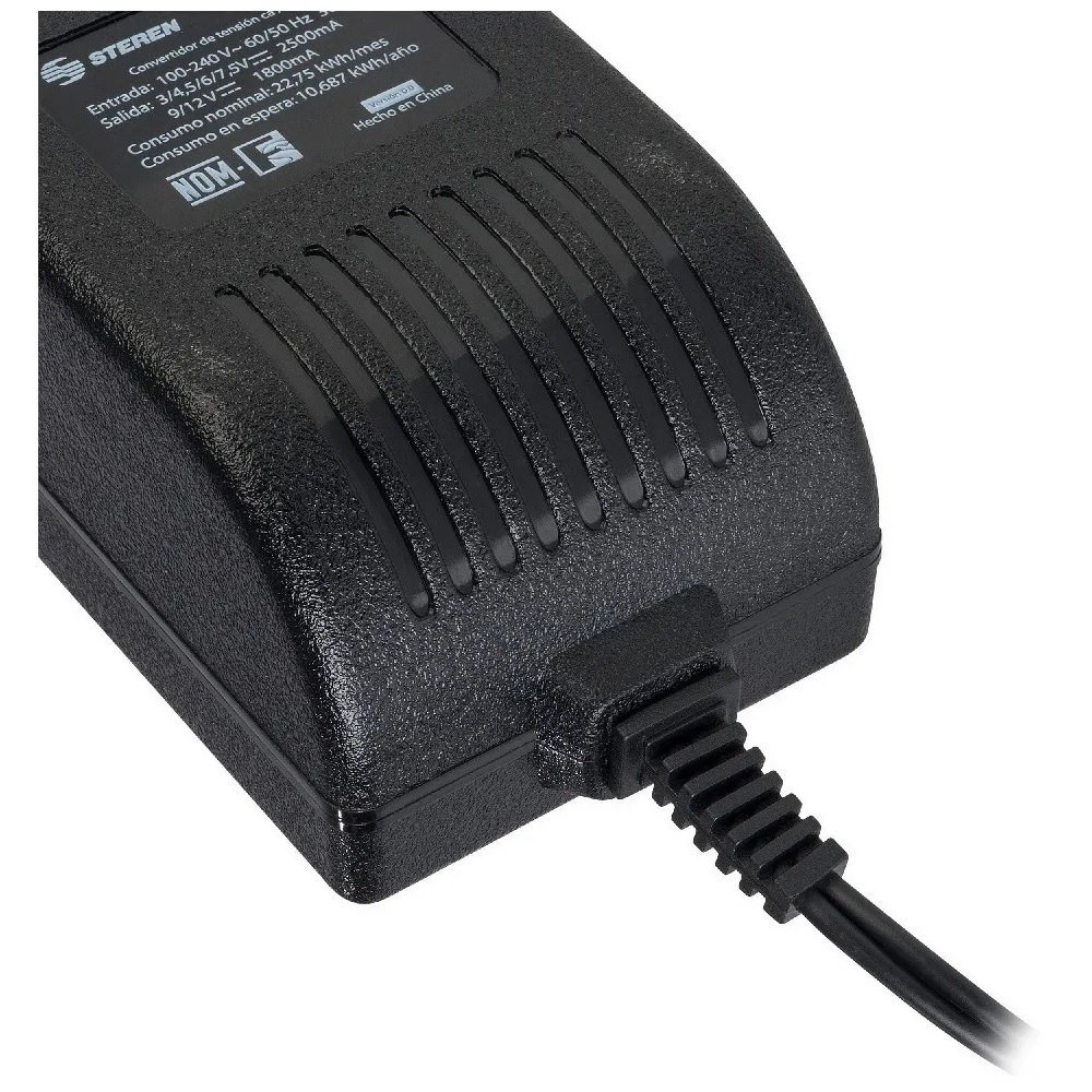 Eliminador Regulado 3 A 12 Vcc 2,5 A Puntas Intercam Steren