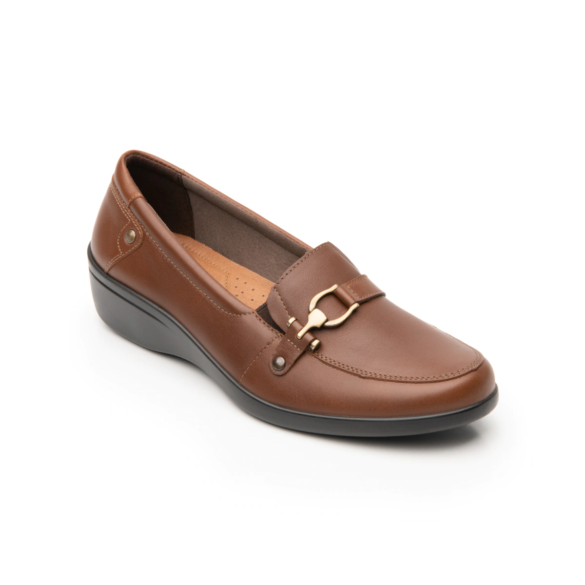 Zapato Dama Flexi 18122-w Cafe Confort Mocasin Herraje