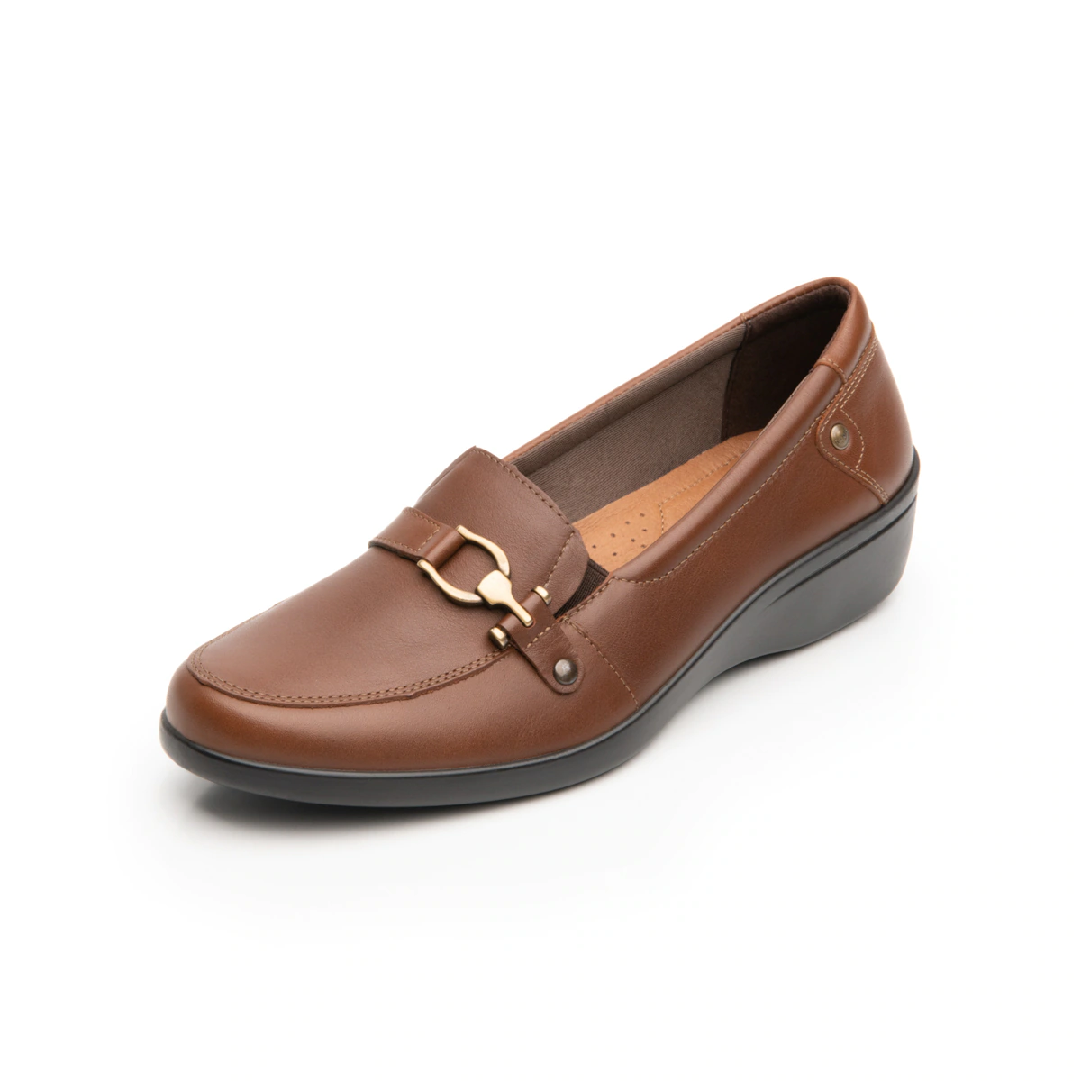 Zapato Dama Flexi 18122-w Cafe Confort Mocasin Herraje