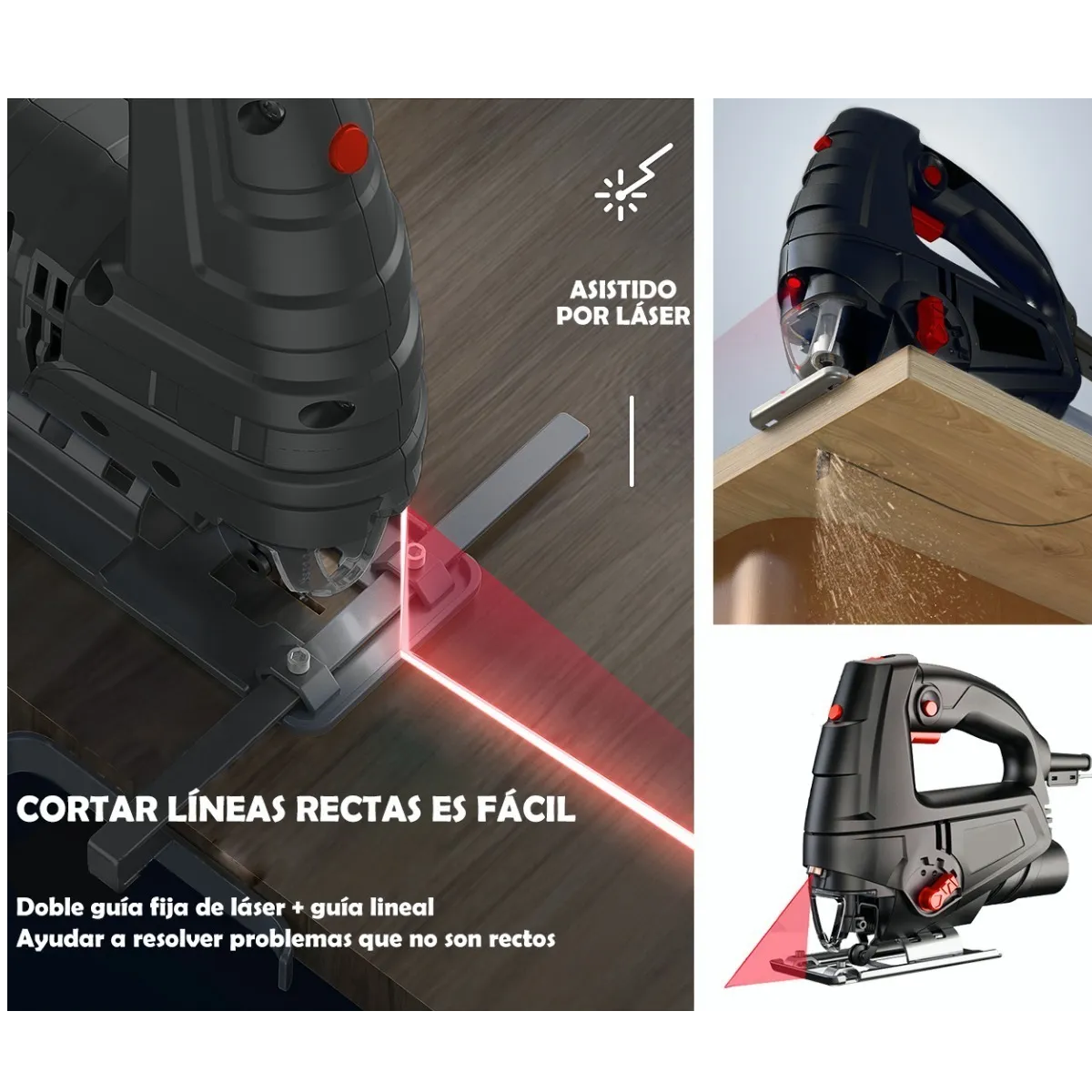 Sierra Caladora Profesional 1080w+16 Accesorios Con Estuche