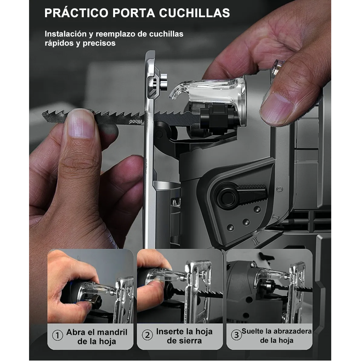 Sierra Caladora Profesional 1080w+16 Accesorios Con Estuche