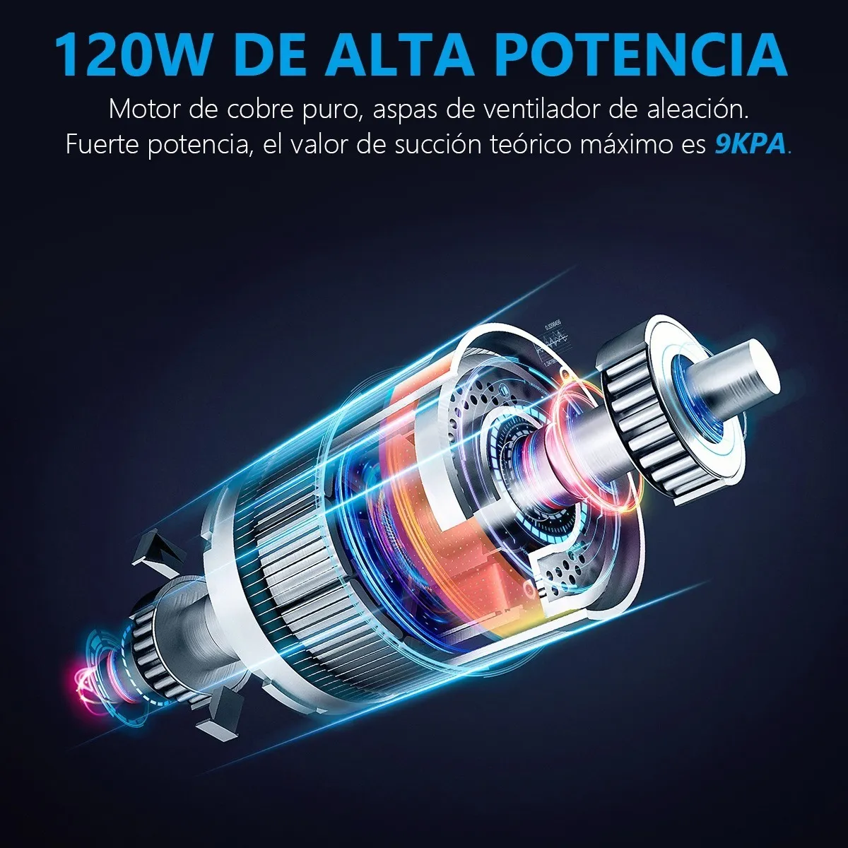 Aspiradora De Mano Portatil Para Automovil Y Hogar 9000 Pa