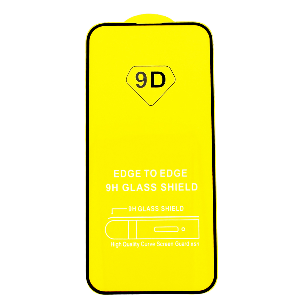 Protector de Pantalla Mica Cristal 9D para IPHONE 14 PRO MAX con Marco Color Negro