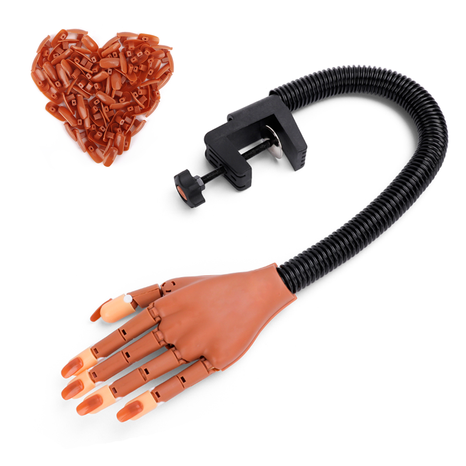 Mano Articulada Para Practica De Uñas Flexible Manicure