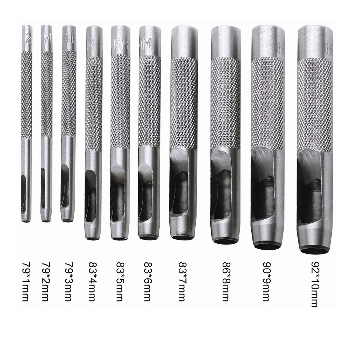 Juego De Sacabocados De Golpe Con 10 Medidas Diferentes