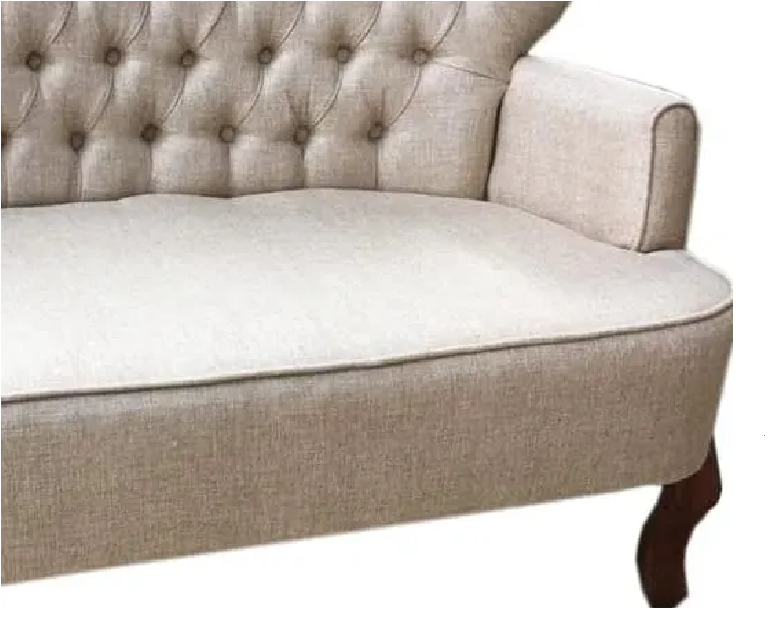 Sillón Sofá Doble capitoneado Vintage Madera 