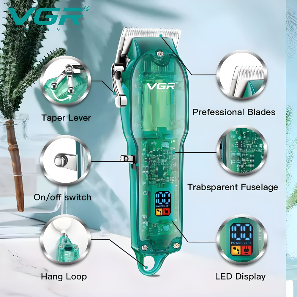  VGR V-660 Clipper maquina corte de cabello profesional recargable 