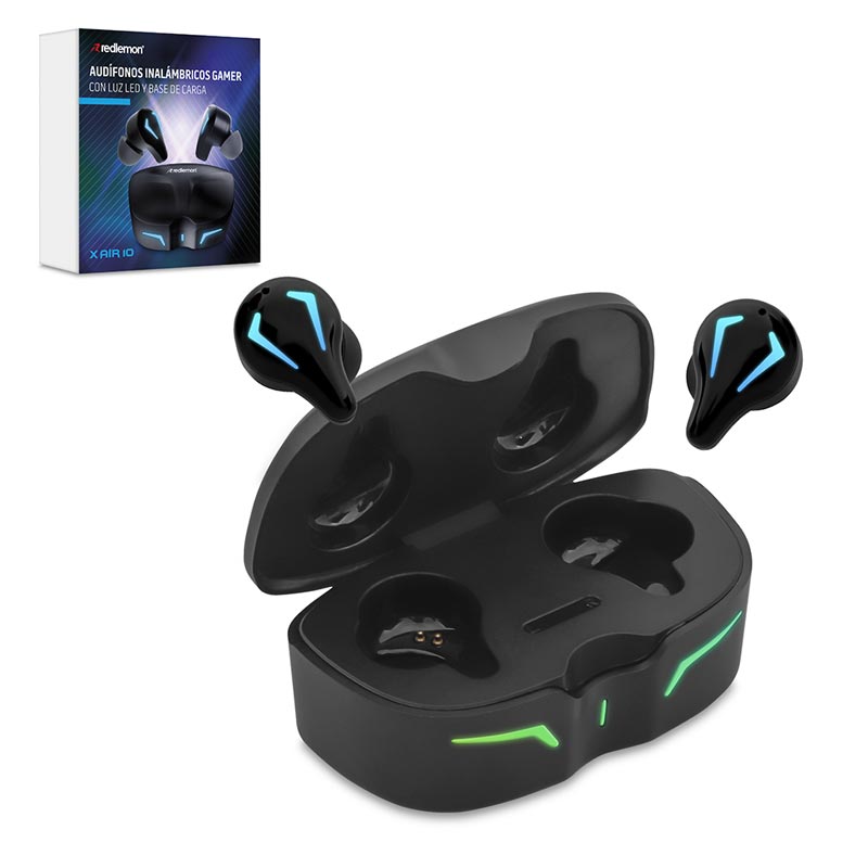 Aud fonos Inal mbricos Bluetooth Gamer con Luz LED Redlemon