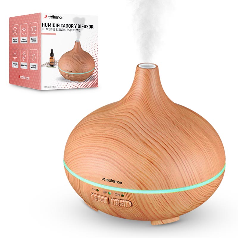 Difusor Aceites Humidificador Aromaterapia 100 Ml Redlemon