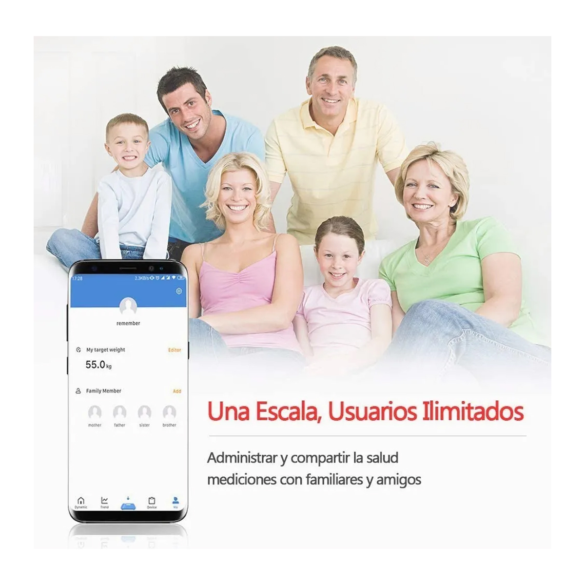 Báscula Inteligente Bluetooth Báscula Electrónica Baño App