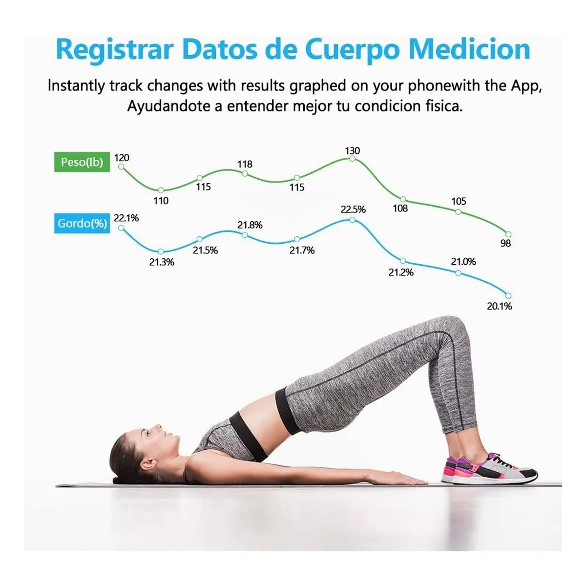 Báscula Inteligente Bluetooth Báscula Electrónica Baño App