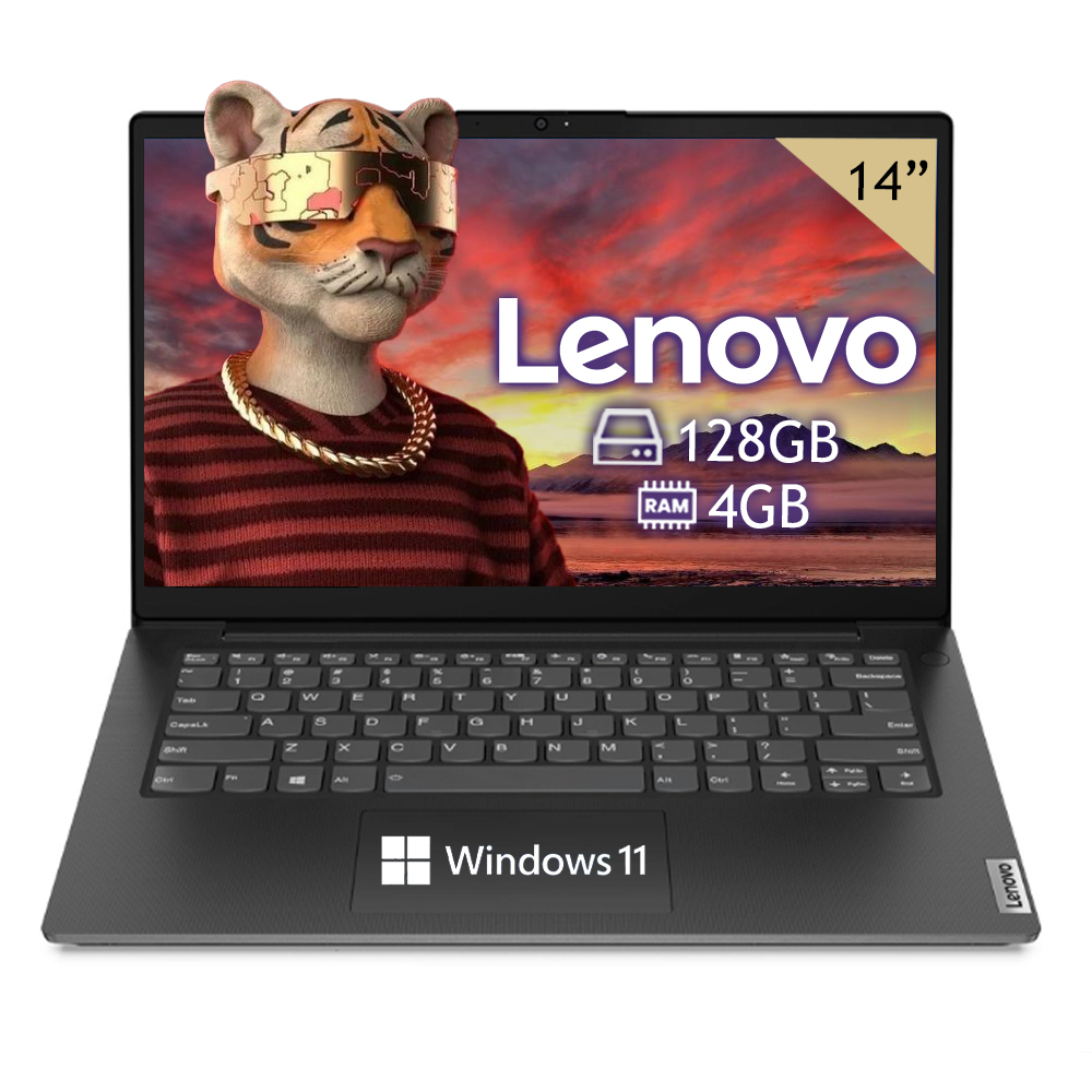 Laptop Lenovo V14 G2 IJL Celeron N4500 Ram 4GB- SSD 128GB Windows 11  - Negro