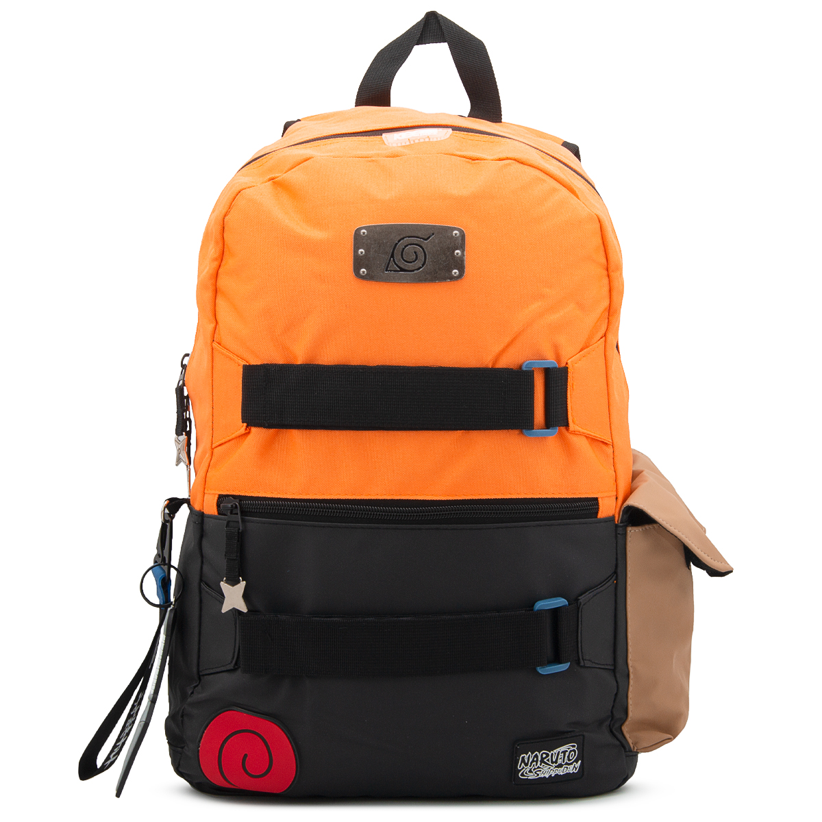 Mochila Naruto Shippuden Edición Especial Uzumaki  Naranja con Porta Laptop