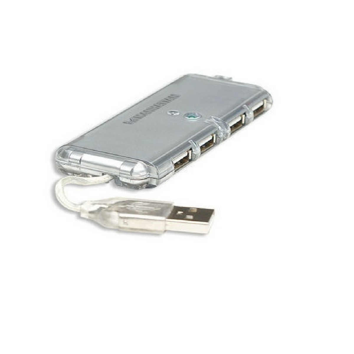 Hub USB MANHATTAN 160599, USB 2.0, Gris, 4 puertos