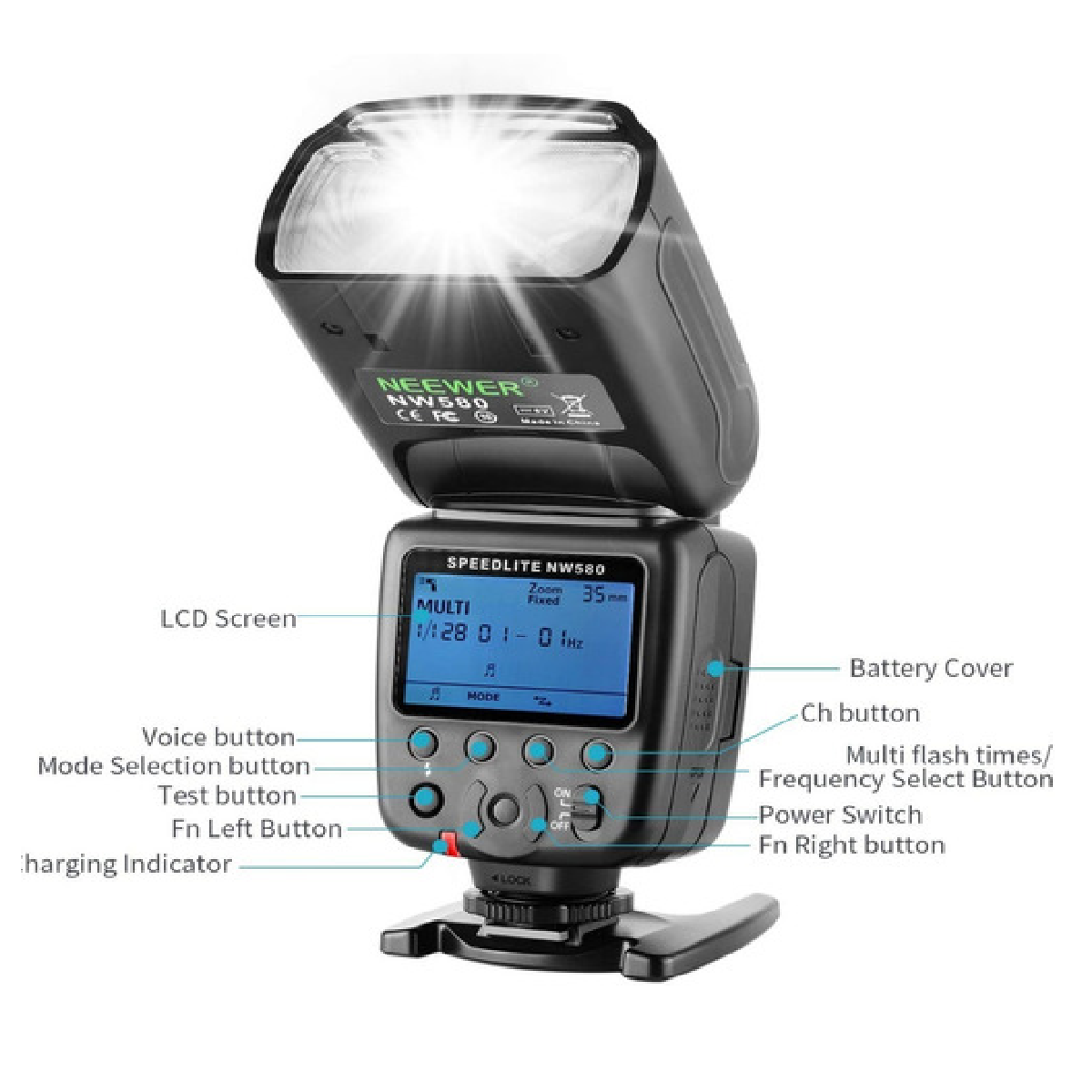 Neewer 2,4g Flash Inalámbrico Para Cámaras Canon Nikon Sony