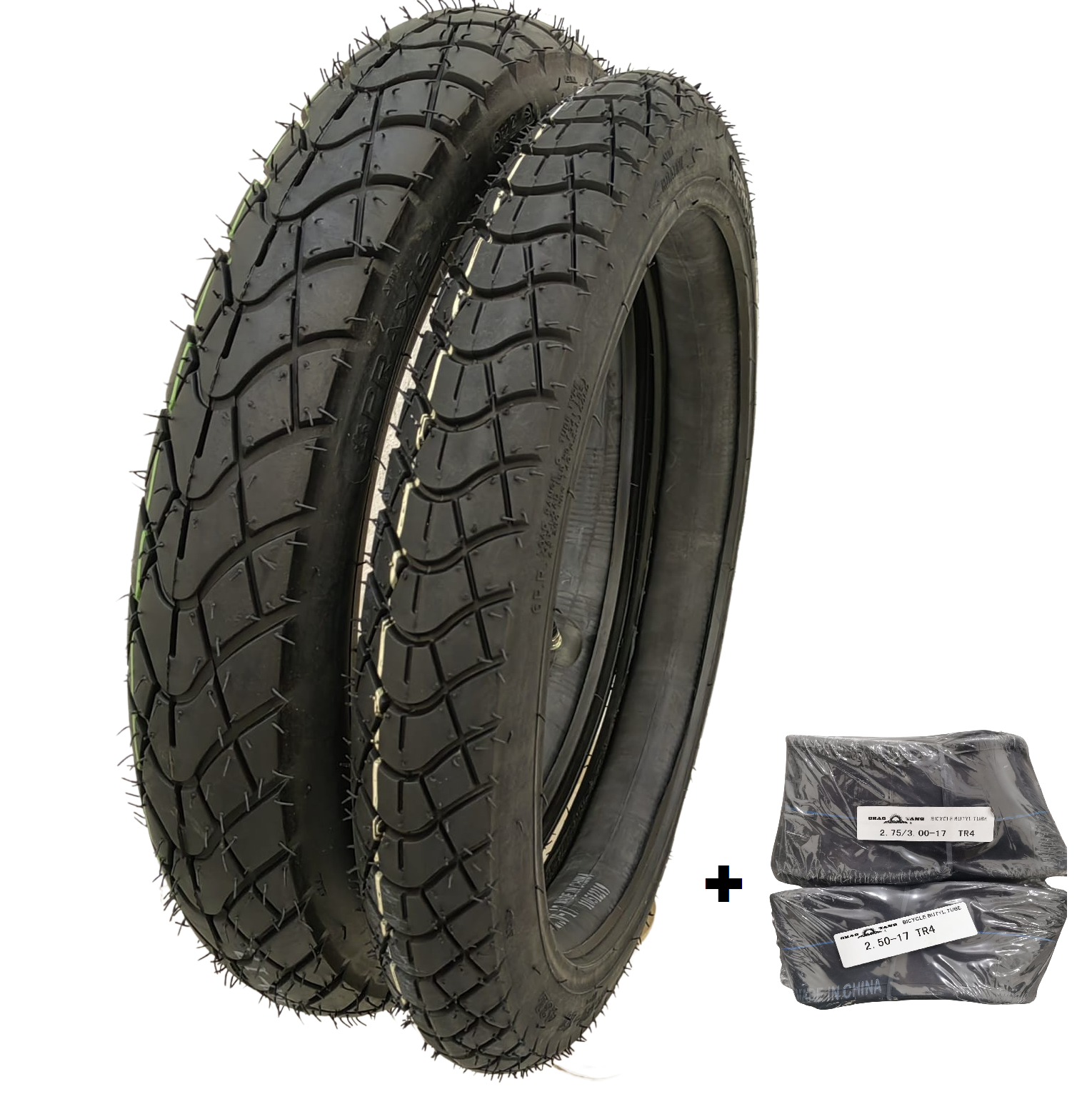 Llanta 3.00-17 Y 2.50-17 Ey-061 6 Capas + Camaras